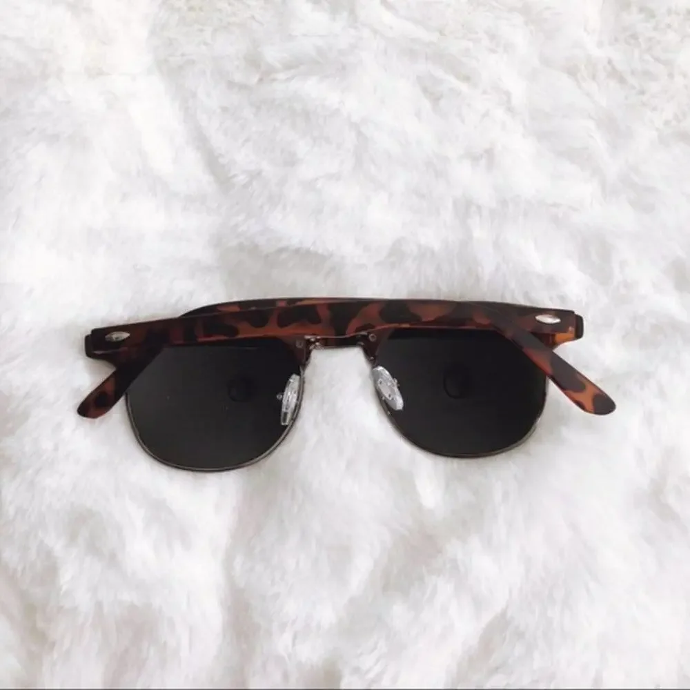 Harris Print & Black Horn Rimmed Sunglasses